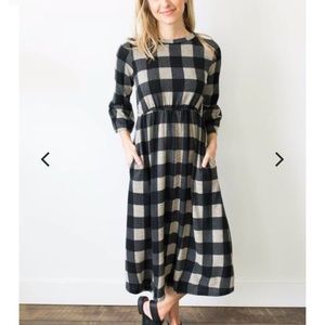 Buffalo plaid women’s jersey dress